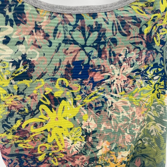 Sundance floral and stripe mesh overlay top - Picture 6 of 7